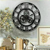 Vintage Handmade Clock Large Gear Wall Clock Rustic Wooden Luxury Art Home Decor