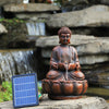 Garden Solar Water Feature LED Light Fountain Outdoor Resin Statue Ornament Pump