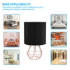 Modern Iron Table Lamp Bedside Light Geometric Desk Lamp Decor with Shade UK