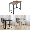 Foldable Vintage Industrial Metal Wooden Computer Desk Home Office Study Table