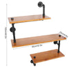 Rustic Industrial Pipe Wooden Metal Wall Floating Shelf Storage Shelving Unit UK