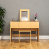 Ava Dressing Table Folding Mirror & Stool Set Storage Desk Makeup Vanity Bedroom
