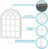 Gothic Arch Garden White Mirror Panel Rustic Wall Mounted Outdoor indoor New