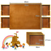 1500 Pcs Puzzle Board Wooden Jigsaw Storage Table W/ 4 Sliding Drawers