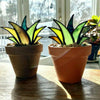 Suncatcher Stained Agave Plante Garden Home Bedroom Decor