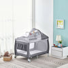 Portable Baby Travel Cot Crib Bassinet Bed Playpen Infants with Mattress Folding