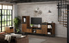 Mondeer Retro TV Stand Cabinet TV Unit with 2 Hollow Metal Door Panel for 50" TV