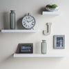 Portable Floating Wall Shelves Storage Display Shelf Black /White MDF Wall Mount
