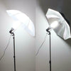 Studio Umbrella 33" Reflective Flash Photo Black Silver Soft Light Photography