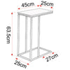 Sofa Side Table C-Shaped Coffee Laptop End Table for Living Room Office Bedroom