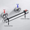 Thermostatic Shower Bar Mixer Valve Tap Chrome Bathroom Twin Bottom 1/2in Outlet