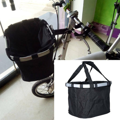 Foldable Front Basket for Aluminum Alloy Bike Bicycle Handlebar Shopping Bag UK