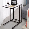 Sofa Side Table C-Shaped Industrial Coffee Snack Table Laptop Stand Over Bed End