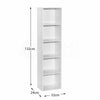 Cube Bookcase 5 Tier Shelf Display Wood Furniture Storage Unit White