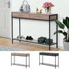 Console Table Worktop Bottom Shelf Industrial Minimal Style Two Drawer Home