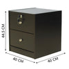 Bedside Cabinet 2 Drawers with Key LOCK Nightstand Table Storage Cabinet Unit