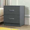 Chest Of Drawers Bedside Table Cabinet Metal Handles Bedroom Furniture Grey