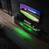 Black 180cm High Gloss TV Stand Cabinet Unit with RGB LED Living Room Furniture