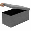 Folding Ottoman Storage Box Pouffe Seat Stool Home Chair Footstool Storage Bench