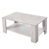 Coffee Table 2 Tier Console Table Bottom Shelf Storage Retro Living Room Table