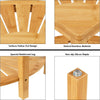 Bath Stool Non-slip 2-Tier Bathroom Bench Bamboo Storage Waterproof Shower Stool