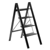 Portable 4 Step Metal Ladder Heavy Duty Safety Anti-Slip Stool Aluminum Alloy UK