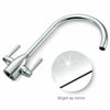 Kitchen Tap Sink Mixer Twin Lever Tap Swivel Modern Chrome Basin Waterfall Taps