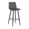 2X Bar Stools PU/ Velvet/ Fabric Breakfast Stool Chairs Kitchen Pub Grey Brown