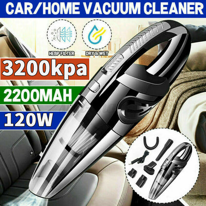 Powerful Car Vacuum Cleaner Wet/Dry Cordless Strong Suction Handheld Cleaning UK