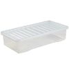 Wham Plastic Storage Shelf Box Stackable Containers Clear With Secure Clip Lid