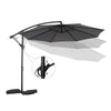 Mondeer 3M Garden Banana Parasol Cantilever Parasol Crank Handle with Solar LED
