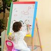 Kids Easel Wooden 2in 1 Blackboard Whiteboard White Drawing Writing Chalk Board