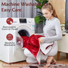HEATED PLUSH ELECTRIC THROW SOFT FLEECE WINTER OVER BLANKET W/DIGITAL CONTROLLER