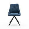 LUNA MODERN FABRIC DINING CHAIR PADDED SEAT w ARMS METAL LEG KITCHEN SET 6