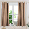 Thermal Blackout Ready Made Eyelet Ring Top Pair of Curtains with Free Tie Backs