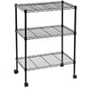 Kitchen Service Cart Trolley 3-Tier Rolling Utility Wheels Shelves