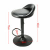 Set of 2 Bar Stools Leather Swivel Gas Lift Chair Kitchen Breakfast Pub Black