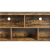 TV Unit, TV Stand Cabinet, Retro TV Console Table with Open Storage Compartments