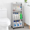 4 Tier Rolling Unit Storage Rack Trolley Cart Kitchen Bathroom Laundry Organiser
