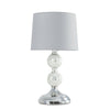 Modern LED Crackle Bedside / Lounge Table Lamp Tapered Cotton Light Shade + Bulb