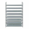 100cm Ultra Large Capacity 8 Layers Non-woven Fabrics & Steel Shoe Rack Gray