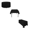 Polyester Tablecloth Table Cover Cloth Banquet Wedding Party White Black Ivory