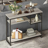 Retro Console Table for Entry Way Sideboard with 4 Tier Shelves Narrow Table