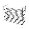 UK 4 Tier Metal Shoe Rack Shelf Space Saving Storage Organiser High Quality