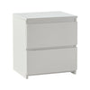 Modern Bedside Table Cabinet with 2 Drawers Nightstand Bedroom White Black NEW