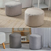 Fabric Round Ottoman Footstools Foot Rest Stool Pouffe Living Room Furniture NEW