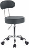 1xBar Stools Bar Chairs for Kitchen Roll stool with leather Swivel Gas grey