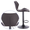 2 Bar Stools Adjustable Breakfast Kitchen Stools PU Leather Swivel Gas Lift