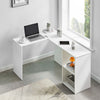 L-shaped Computer Desk Corner PC Table Workstation Home Office Study w/ Shelves