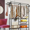 Large Clothes Rail Hanging Coat Stand Shoe Rack Shelf Storage Wardrobe Organizer
